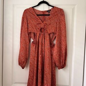 Mittoshop That 70s Babe Cutout Balloon Sleeve Mini Dress